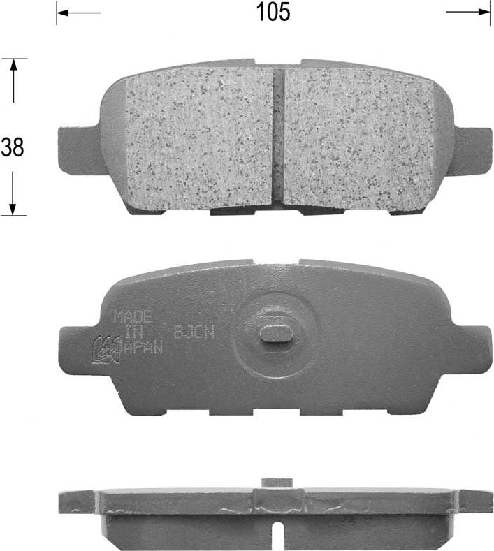 Kaishin FK1244 - Brake Pad Set, disc brake www.autospares.lv