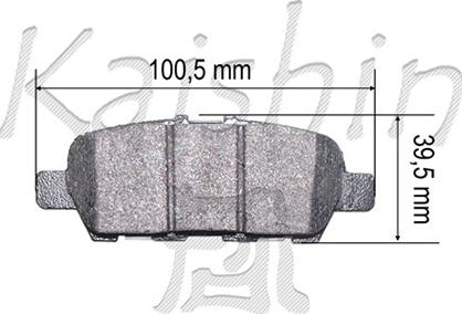 Kaishin FK1286 - Brake Pad Set, disc brake www.autospares.lv