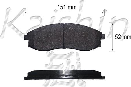 Kaishin FK1224 - Brake Pad Set, disc brake www.autospares.lv