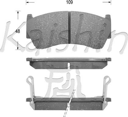 Kaishin FK1227 - Brake Pad Set, disc brake www.autospares.lv