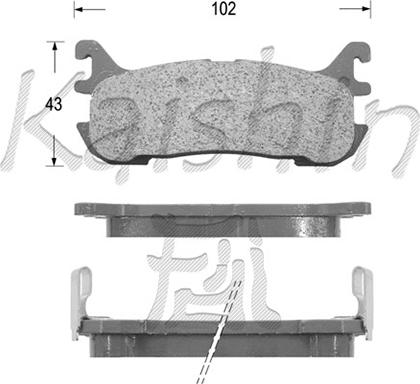 Kaishin FK3094 - Bremžu uzliku kompl., Disku bremzes www.autospares.lv