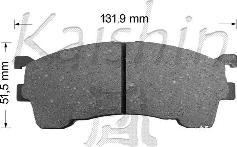 Kaishin FK3084 - Brake Pad Set, disc brake www.autospares.lv