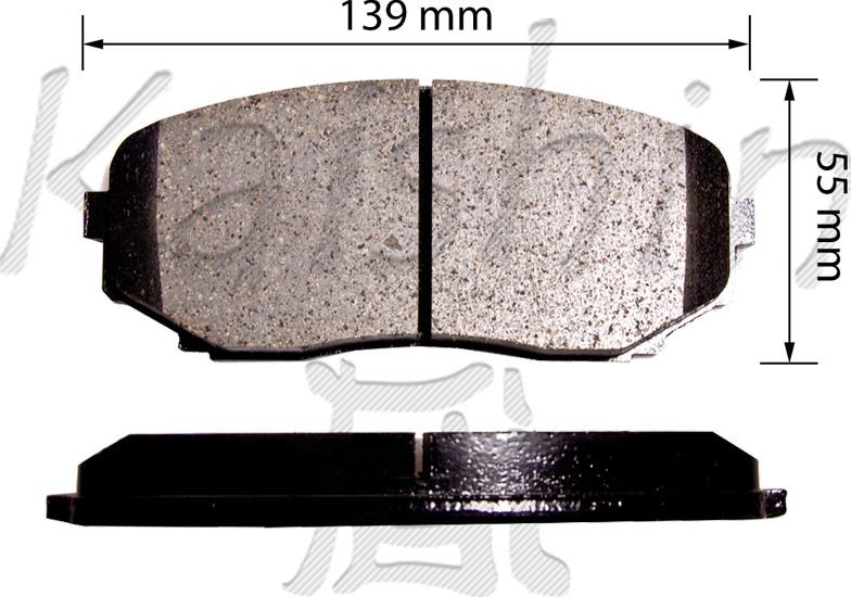 Kaishin FK3142 - Brake Pad Set, disc brake www.autospares.lv