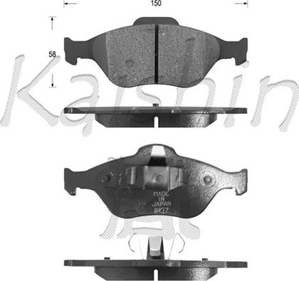 Kaishin FK3120 - Brake Pad Set, disc brake www.autospares.lv