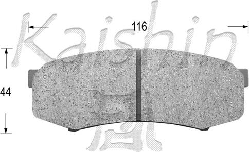 Kaishin FK2090 - Brake Pad Set, disc brake www.autospares.lv