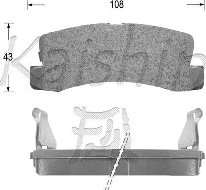 Kaishin FK2053 - Brake Pad Set, disc brake www.autospares.lv