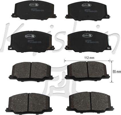 Kaishin FK2065 - Brake Pad Set, disc brake www.autospares.lv