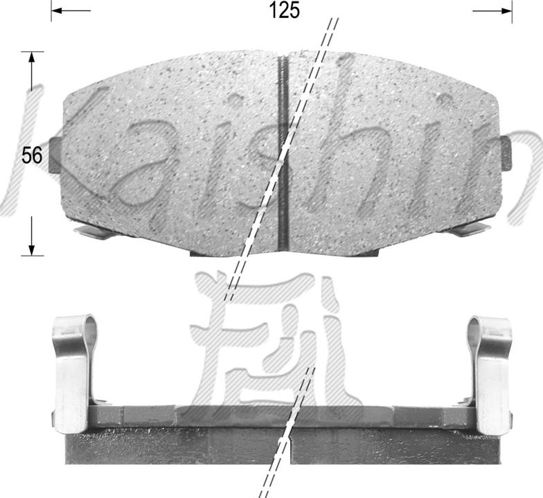 Kaishin FK2060 - Brake Pad Set, disc brake www.autospares.lv