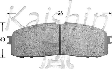 Kaishin FK2062 - Brake Pad Set, disc brake www.autospares.lv