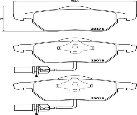 Kaishin FK20051 - Brake Pad Set, disc brake www.autospares.lv