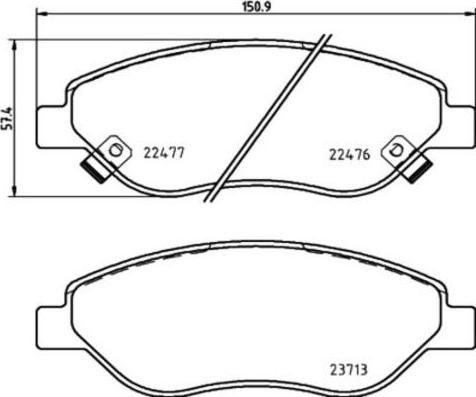 Kawe 86012 - Bremžu uzliku kompl., Disku bremzes www.autospares.lv