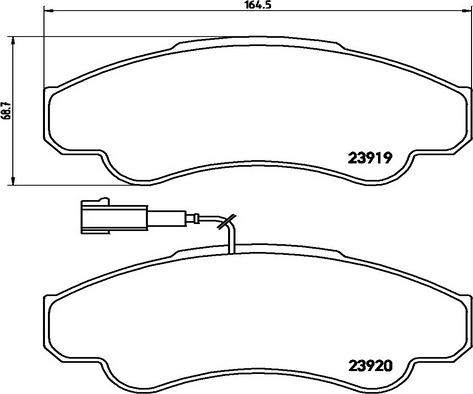 Kaishin FK20251 - Brake Pad Set, disc brake www.autospares.lv