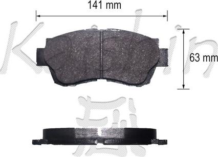 Kaishin FK2088 - Brake Pad Set, disc brake www.autospares.lv