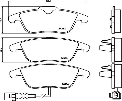 Kaishin FK20249 - Bremžu uzliku kompl., Disku bremzes www.autospares.lv