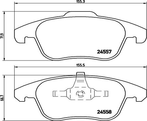 Kaishin FK20252 - Тормозные колодки, дисковые, комплект www.autospares.lv