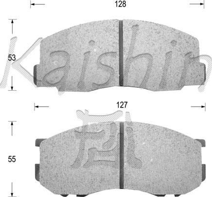 Kaishin FK2026 - Brake Pad Set, disc brake www.autospares.lv