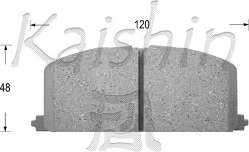 Kaishin FK2023 - Brake Pad Set, disc brake www.autospares.lv