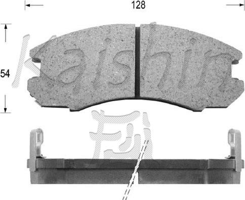 Kaishin FK2072 - Brake Pad Set, disc brake www.autospares.lv