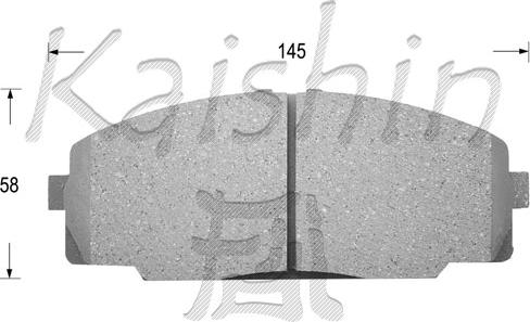 Kaishin FK2104 - Brake Pad Set, disc brake www.autospares.lv