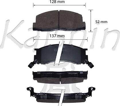 Kaishin FK2106 - Тормозные колодки, дисковые, комплект www.autospares.lv