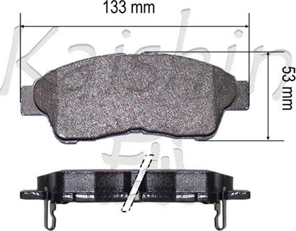 Kaishin FK2118 - Brake Pad Set, disc brake www.autospares.lv