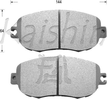 Kaishin FK2129 - Тормозные колодки, дисковые, комплект www.autospares.lv