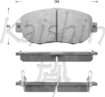 Kaishin FK2126 - Тормозные колодки, дисковые, комплект www.autospares.lv