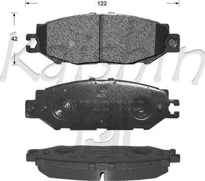 Kaishin FK2123 - Brake Pad Set, disc brake www.autospares.lv