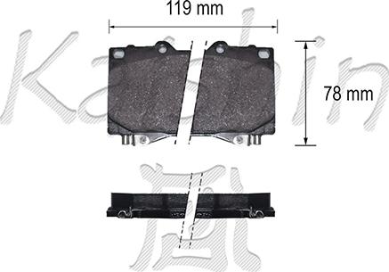 Kaishin FK2177 - Brake Pad Set, disc brake www.autospares.lv