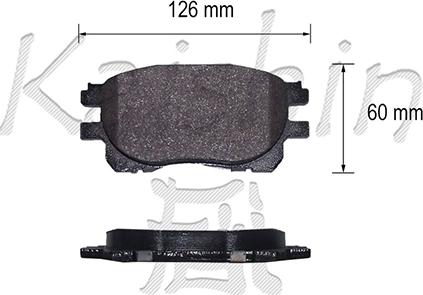 Kaishin FK2263 - Brake Pad Set, disc brake www.autospares.lv