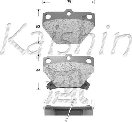 Kaishin FK2204 - Brake Pad Set, disc brake www.autospares.lv