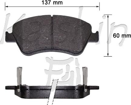 Kaishin FK2286 - Brake Pad Set, disc brake www.autospares.lv