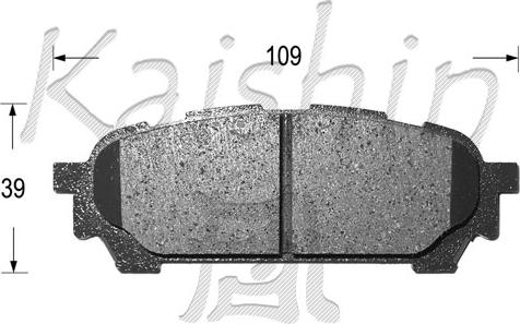 Kaishin FK7059 - Тормозные колодки, дисковые, комплект www.autospares.lv