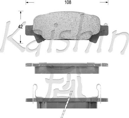 Kaishin FK7069 - Brake Pad Set, disc brake www.autospares.lv