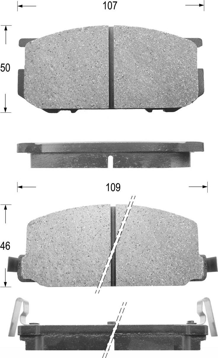 Kaishin FK7005 - Тормозные колодки, дисковые, комплект www.autospares.lv