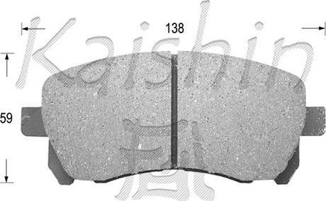 Kaishin FK7036 - Brake Pad Set, disc brake www.autospares.lv