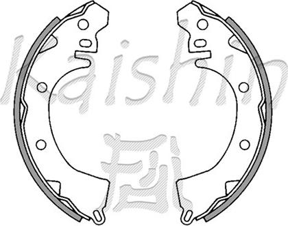 Kaishin K6669 - Brake Shoe Set www.autospares.lv