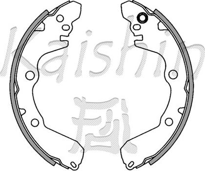 Kaishin K6687 - Brake Shoe Set www.autospares.lv