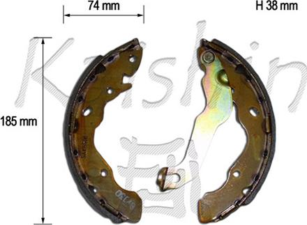 Kaishin K11189 - Bremžu loku komplekts www.autospares.lv