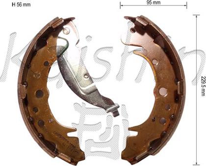 Kaishin K11179 - Bremžu loku komplekts www.autospares.lv