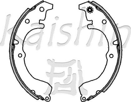 Kaishin K2313 - Brake Shoe Set www.autospares.lv