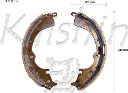 Kaishin K2335 - Brake Shoe Set www.autospares.lv