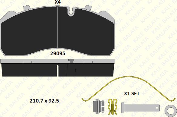 KALE 29094 300 14 - Bremžu uzliku kompl., Disku bremzes www.autospares.lv