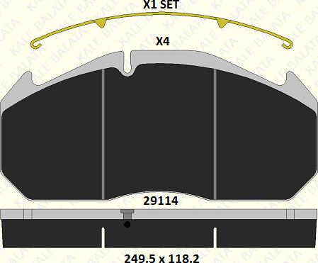 KALE 29114 302 14 - Brake Pad Set, disc brake www.autospares.lv