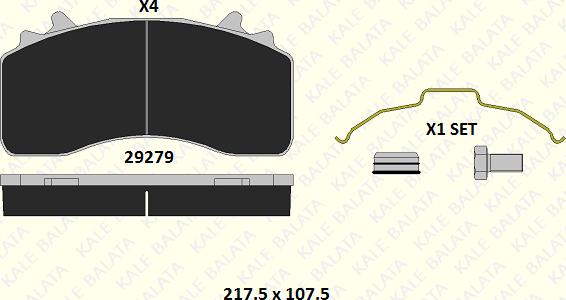 KALE 29279 308 24 - Bremžu uzliku kompl., Disku bremzes www.autospares.lv