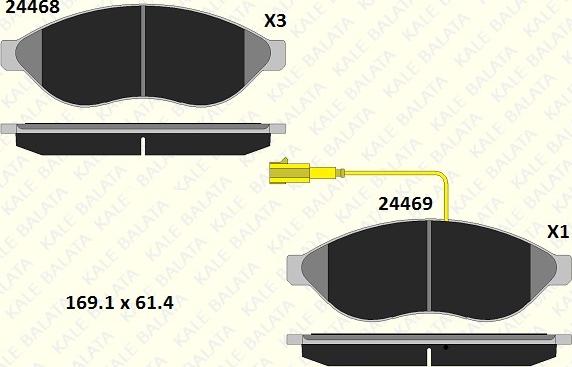 KALE 24468 190 05 - Bremžu uzliku kompl., Disku bremzes autospares.lv