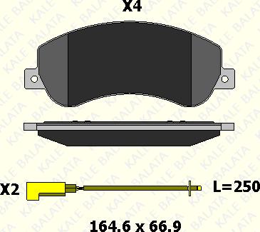 KALE 24484 185 05 - Bremžu uzliku kompl., Disku bremzes www.autospares.lv