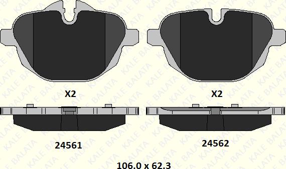 KALE 24561 180 15 - Bremžu uzliku kompl., Disku bremzes autospares.lv