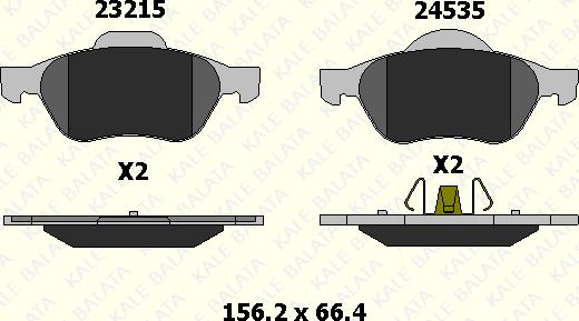 KALE 24535 183 05 - Тормозные колодки, дисковые, комплект www.autospares.lv