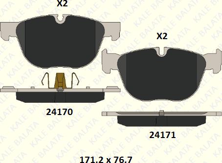 KALE 24170 197 05 - Bremžu uzliku kompl., Disku bremzes www.autospares.lv